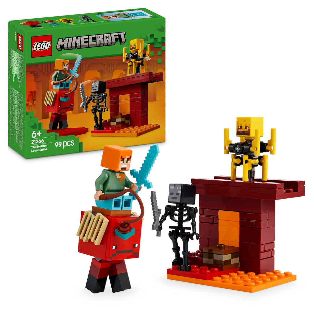 LEGO Minecraft The Nether lava battle #21266 לגו של  מיינקראפט