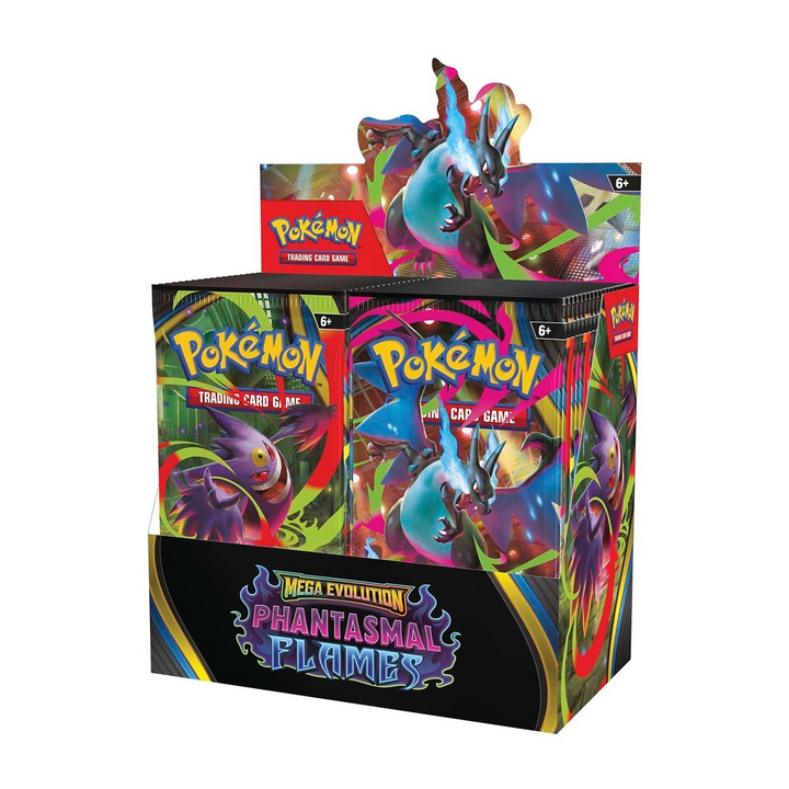 Pokémon TCG: Mega Evolution-Phantasmal Flames Booster Display Box (36 Packs) הזמנה מוקדמת