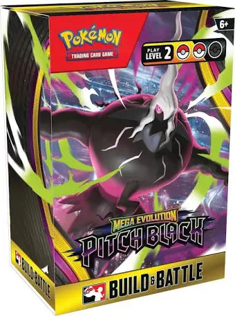 קלפי פוקימון בילד & באטל פיץ בלאק pitch black build & battle box - me05: pitch black (me05)