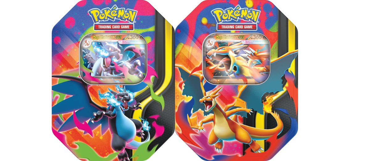 Mega Charizard EX Collectible Tin – X or Y | טין אספנות מגה צ’ריזארד EX – X או Y מוקדמות