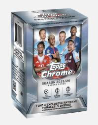 Topps Chrome® UEFA Club Competitions 2025-26 - Value Box - כדורגל כרום
